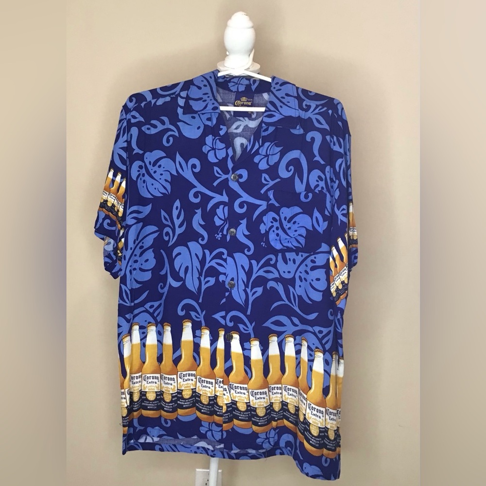 Vintage 90's CORONA Beer Button Down Shirt.